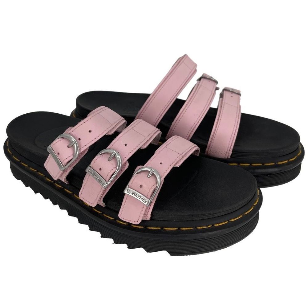Dr. Martens Blaire Leather Platform Slide Sandals Shoe Women US Size 9